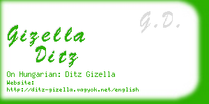 gizella ditz business card